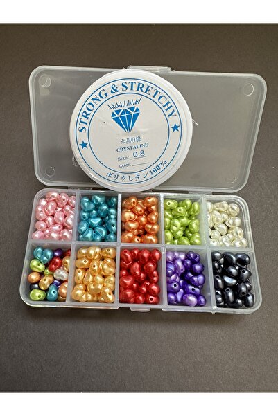 LİVZA BİJUTERİ 10lu Organizer Kutuda Renkli Incili Takı Hobi Set ,telefon çar...