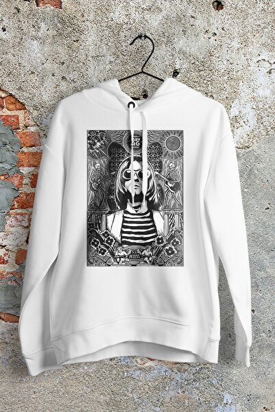 Vordevia Nirvana No Recess bela unisex majica sa kapuljačom