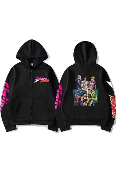 Vordevia Hanorac unisex cu fermoar JoJo's Bizarre Adventure tip69