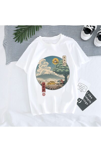 Vordevia Unisex Totoro studio Ghibli Goth T-shirt Model90