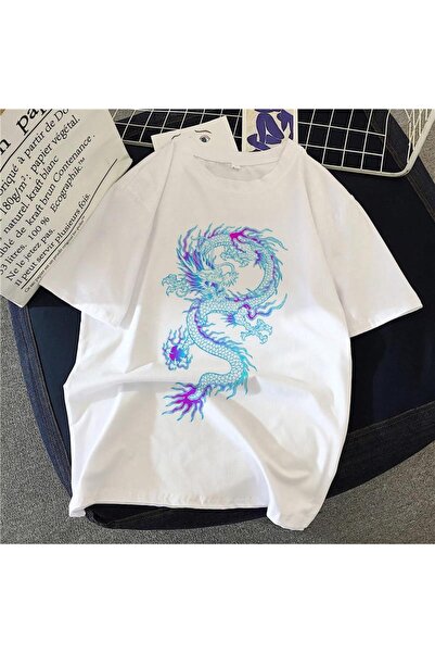 Vordevia تيشيرت نسائي أبيض على الموضة الكورية من Dragon M548