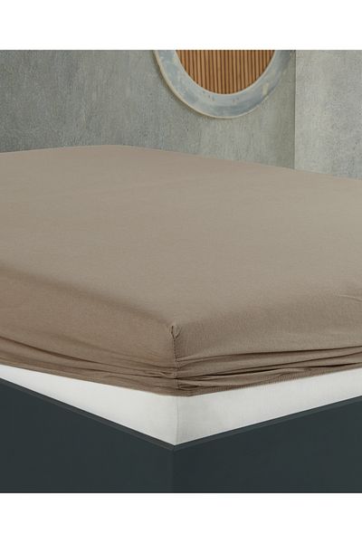 Lux Touch Единичен/двойно пениран чаршаф от памучно саре - еластичен