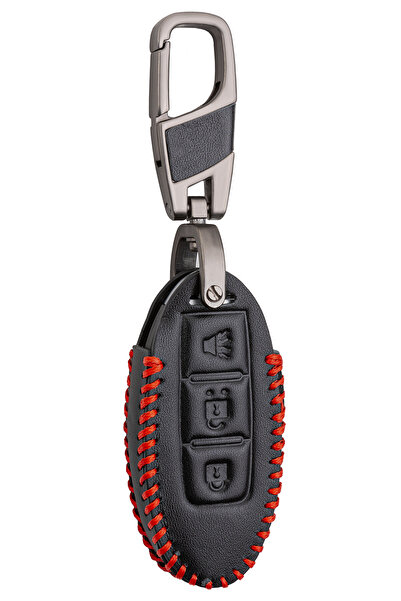 Alisveristime غطاء مفتاح نيسان قاشقاي، X Trail، باثفايندر جلد العجل (نموذج فاخر)