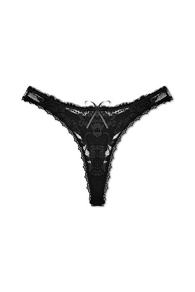 Zena Cotton Lace Thong Women's Panties Set of 3