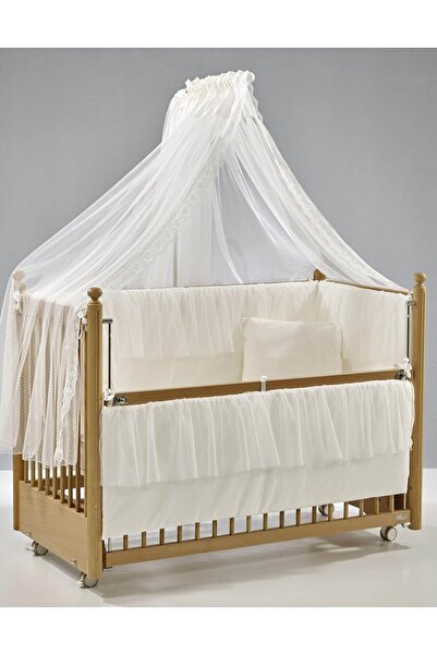 Meltem Smart Mondo Anne Yanı Ahşap Sallanır Beşik 60x120 cm (naturel-ekru)