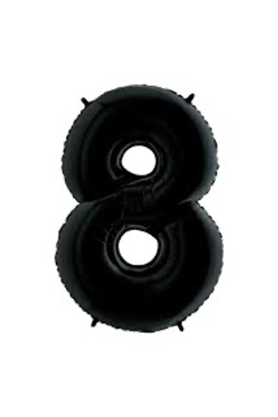 Çemrek Süs Parti 8 بالونات فويل أسود 40 بوصة 100 سم