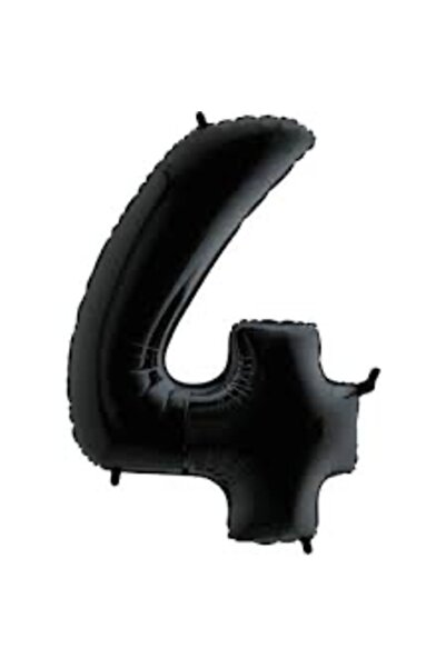 Çemrek Süs Parti 4 بالونات من رقائق سوداء 40 بوصة 100 سم