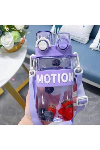 TAHA İTHALAT MOTİON TREND FİGÜRLÜ ÇOCUK MATARA SULUK 550 ML ÇİFT HAZNELİ SU Ş...