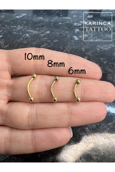 Karınca Piercing Gold Color Eyebrow Ear Tragus Snug Daith Cartilage Helix Piercing 8 Mm
