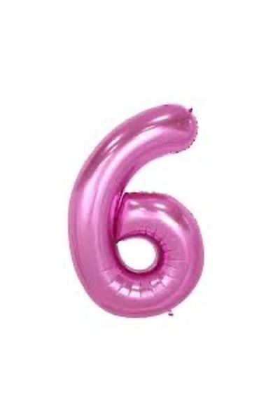 Çemrek Süs Parti Pink 6 Foil Balloon 40 Inch 100 cm