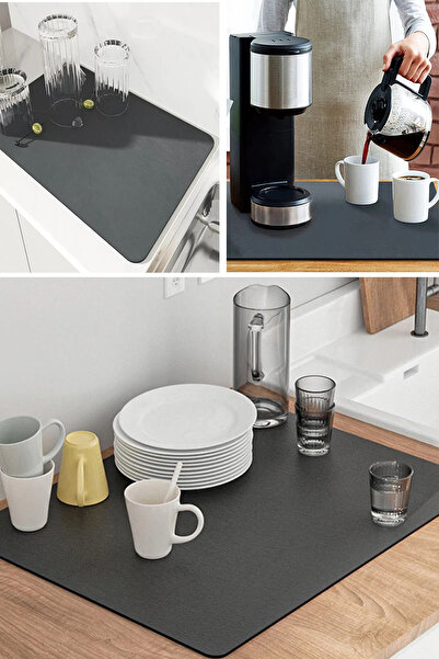 Riddex Bulaşık Kurutma Matı Süper Su Emici Tezgah Üstü Bulaşıklık Mikrofiber ...