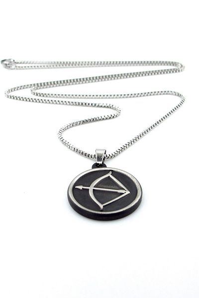 Solfera Archer Bow Archer Stainless Steel Men's Necklace Chain Q0684