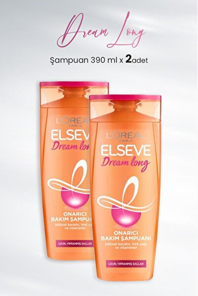 ELSEVE Dream Long Onarıcı Bakım Şampuanı 390 ml X 2 Adet
