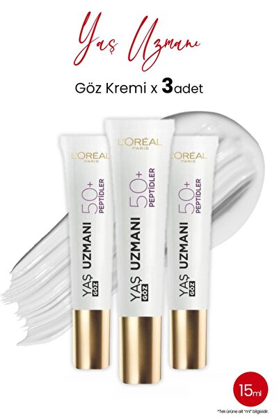 L'Oreal Paris Loreal Paris Yaş Uzmanı Yenileyici Göz Kremi 50+ 15 ml x 3 Adet