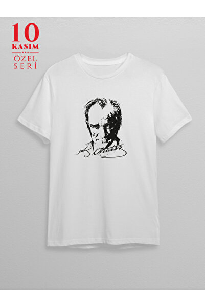 ultima bala 10 Kasım Atatürk'ü anma Gününe Özel Baskılı T-shirt %100 PAMUK