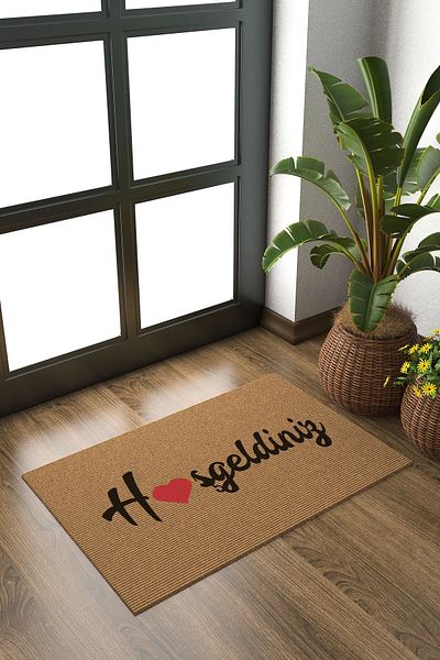 Decovetro Bun venit Covoraș pentru ușă cu model - 40x60 Cm