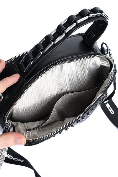 Getcho Radley Women's Black Chain Detailed Double Strap Hand and Shoulder Bag Three Compartments Suitable for Daily Use