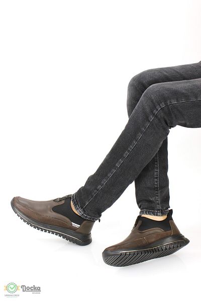 MARCOMEN Men's Genuine Leather Daily Laceless Sports Style Seasonal Orthopedic Shoes