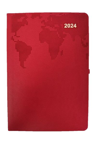 GENC DIJITAL BASKI 2024 Agenda Thermo Leather 14X20 World