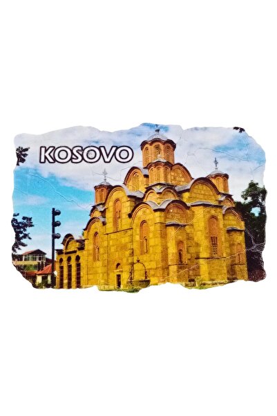 Dünyadan Hediyeler Kosova Temalı Fresco Magnet