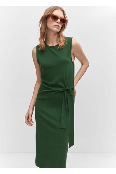 MANGO Woman Rochie cu decupaj cu fundă