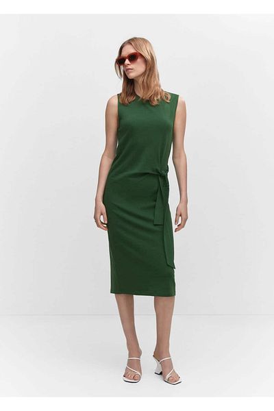 MANGO Woman Rochie cu decupaj cu fundă