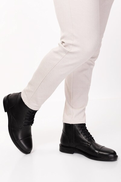 maximoda Γνήσιες δερμάτινες ανδρικές μπότες με φερμουάρ, πολύ κομψές δερμάτινες