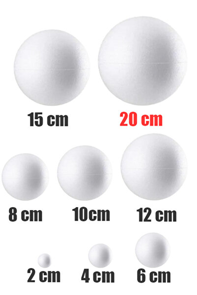 ÜSKÜDAR SANAT Strafor Top 20 15 12 10 8 6 4 2 Cm Köpük Top Kapı Süsü Gezegen ...