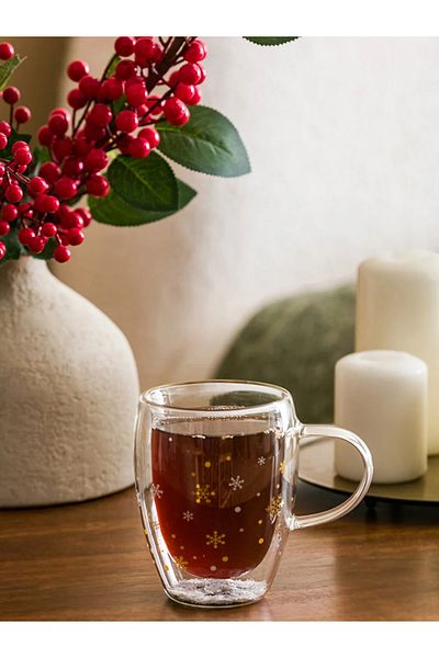 LC Waikiki Lcw Home Snowflake Patterned Glass Cup 350 ml