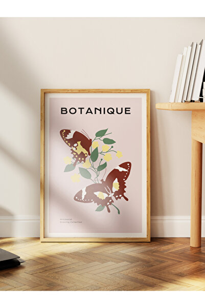 Postifull Estetik Duvar Posteri - Botanik Çizim Çerçevesiz Poster - Yatak Oda...