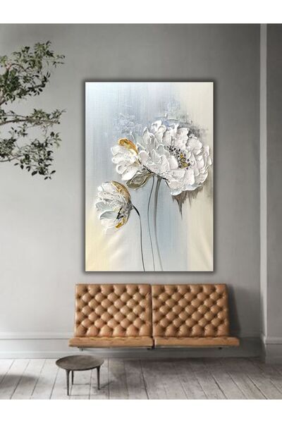 Home in Joy Yağlı Boya Tablo %100 El Yapımı 57cmx77cm ÇİÇEK Soyut