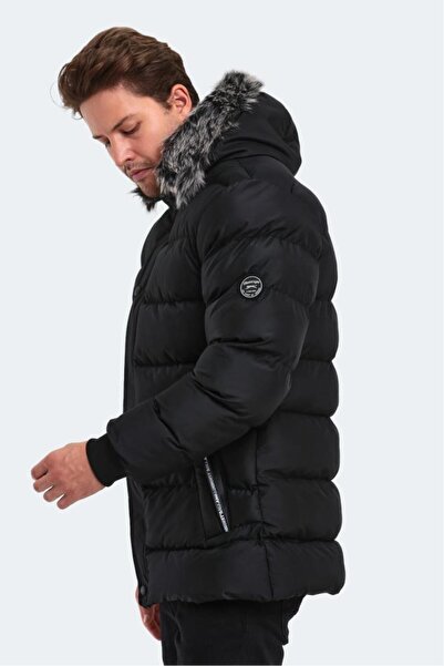 Slazenger Ανδρικό Παλτό Μαύρο HECK Ανδρικό Παλτό Μαύρο ST23JE027-500