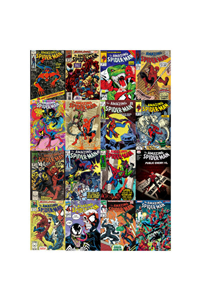Ororabutik Örümcek Adam Afiş Spiderman Poster Seti- 16 Adet-a5