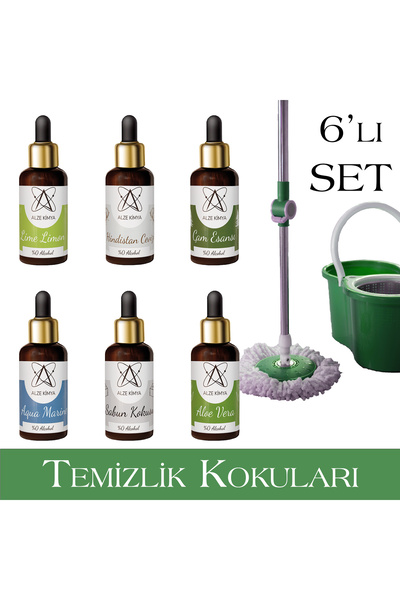 Alze Kimya Hobi 6'lı Temizlik Kokusu Esansı Özel Kokular ile Temizlik Aroması