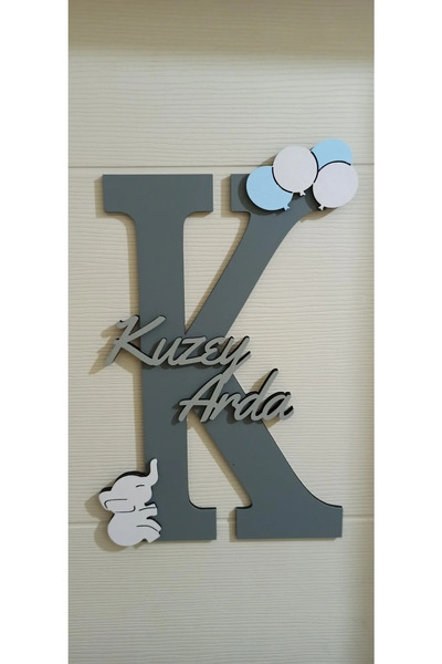 Işıklı Toplar Türkiye Çocuk Ve Bebek Odası Harf Kapı Ve Duvar Süsü Pano Isimlik