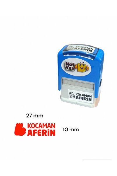 NotYaz Kocaman Aferin Hazır Öğretmen Kaşesi Kırmızı Mürekkep