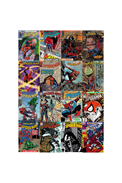 Ororabutik Örümcek Adam Spiderman Poster Seti- 16 Adet-a5