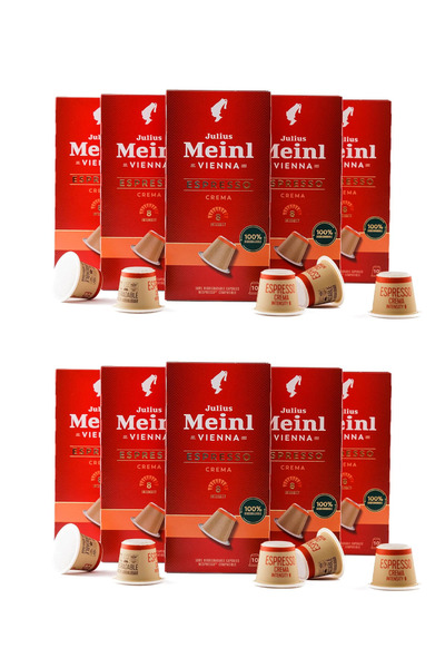 Julius Meinl نسبريسو متوافق مع 100 كبسولة قهوة اسبريسو كريما
