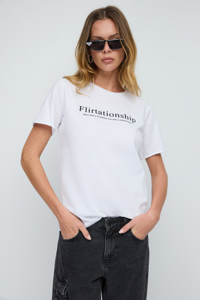No Matter What Slogan Printed Basic T-shirt