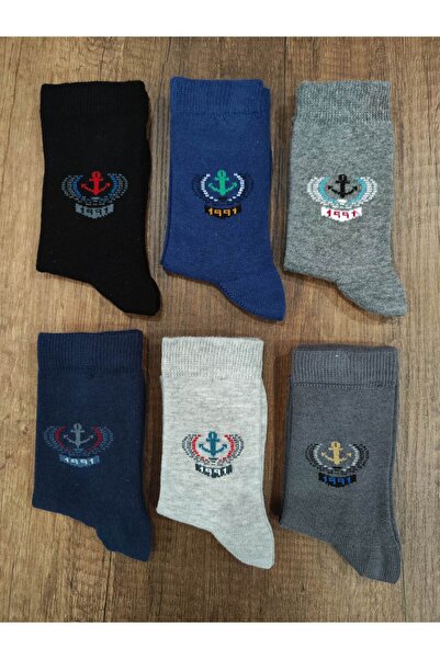 Leement socks Детски 6 чифта памучни шарени ароматизирани чорапи до глезените Premium Series