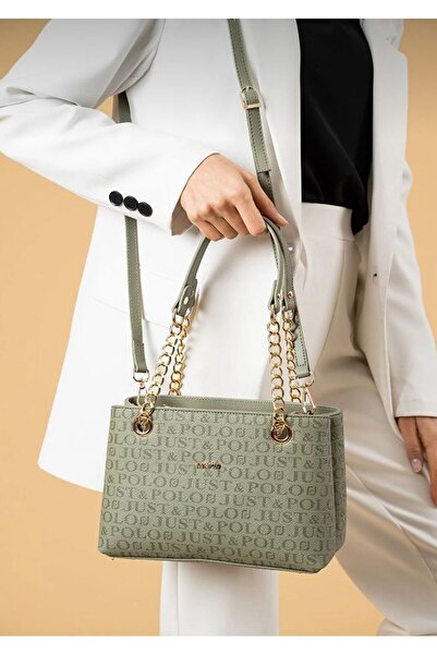 POLO style Geantă de umăr și de braț cu 3 compartimente pentru femei