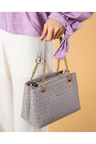 POLO style Women's 3 Compartment Chain Detailed Shoulder and Shoulder Bag 2181