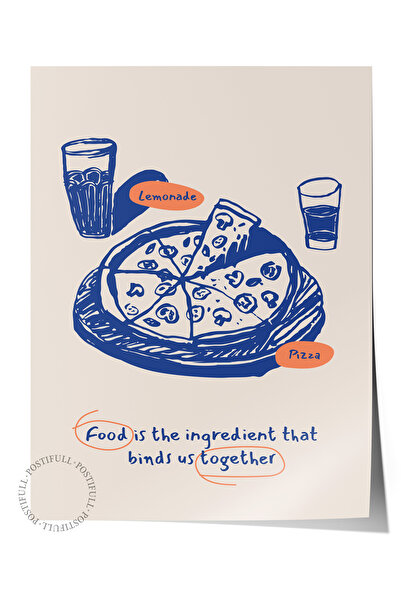 Postifull Mutfak ve Yemek Temalı Duvar Posteri, Estetik Çerçevesiz Poster - Y...