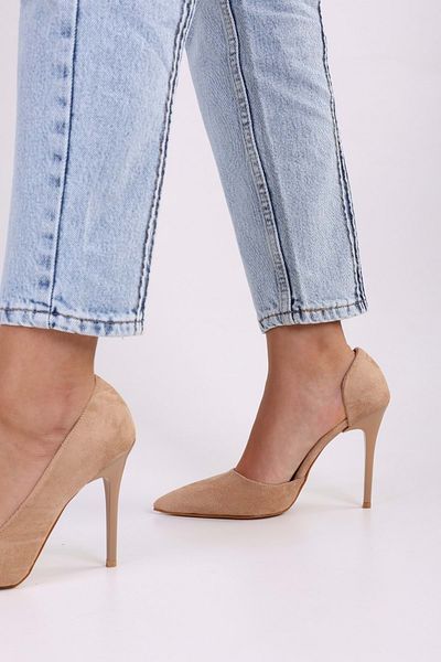 Shoeberry Dámské semišové jehlové podpatky Massy Skin