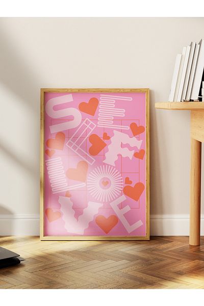 Postifull Lettering Art Themed Wall Poster, Aesthetic Frameless Poster - Living Room, Bedroom Wall Painting