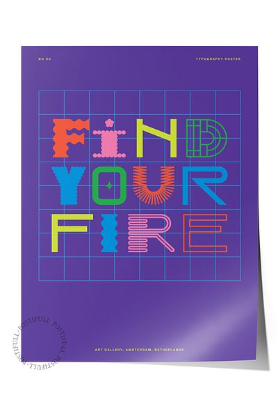Postifull Lettering Art Themed Wall Poster, Aesthetic Frameless Poster - Living Room, Bedroom Wall Painting