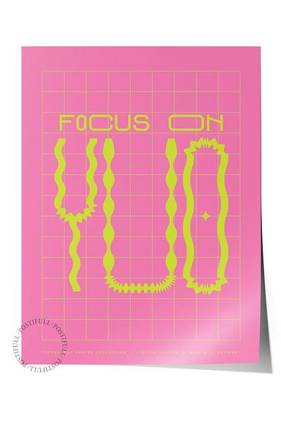 Postifull Lettering Art Themed Wall Poster, Aesthetic Frameless Poster - Living Room, Bedroom Wall Painting