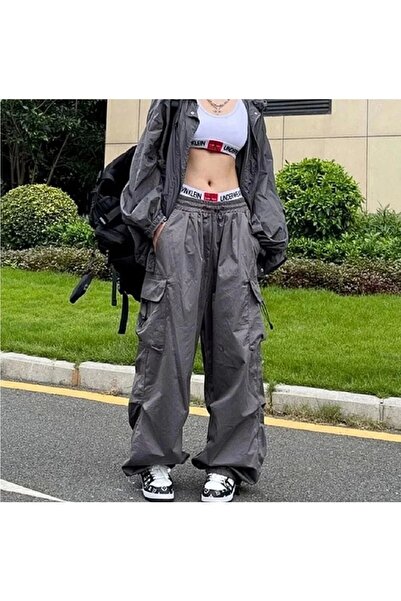 Violon Smoked Tactical Baggy Model Cargo Oversize Unisex Loose Fit Παντελόνι ...