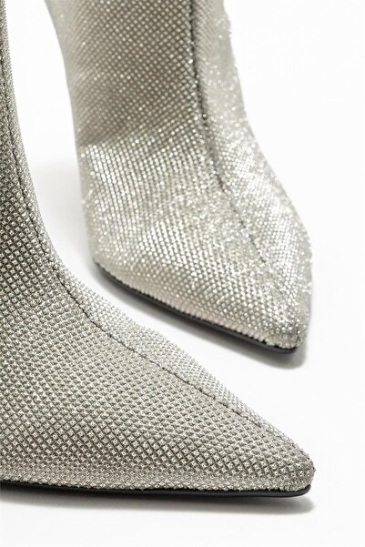 Elle Shoes Lame Kadın Topuklu Bot