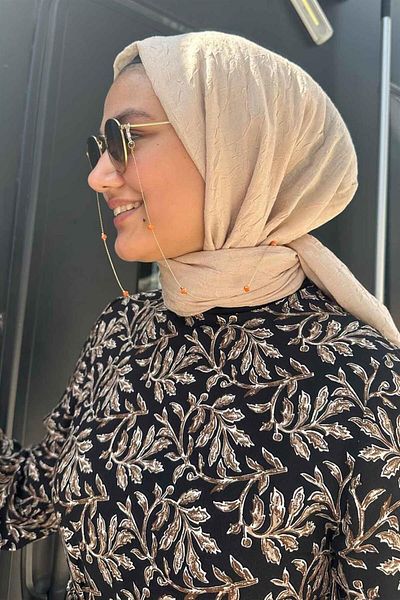 Rabia Şamlı Orange Beaded Glasses Accessory